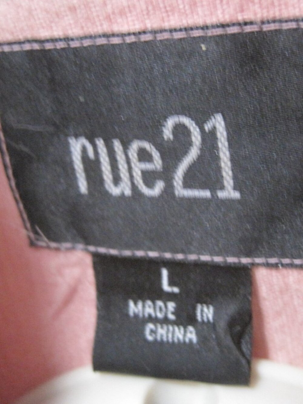Vintage Rue 21 Pink Plush Fur Trimmed Cotton Corduroy Jacket Women's Size Large - Picture 5 of 6